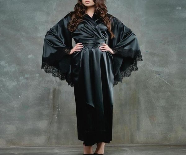 women lace satin kimono long robe bathrobe lingerie sleepwear belt pajamas solid silk robes for women satin sleepwear14351612, Black;red
women lace satin kimono long robe bathrobe lingerie sleepwear belt pajamas solid silk robes for women satin sleepwear14351612, Black;red