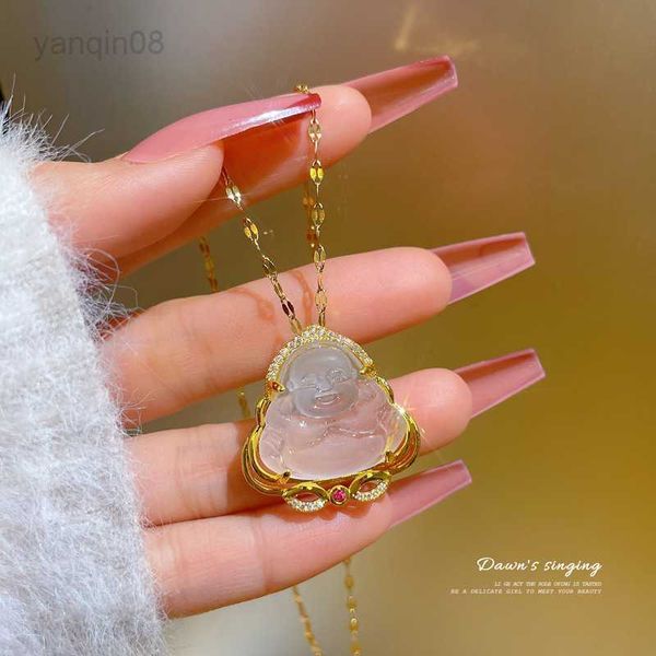 pendant necklaces titanium steel geely jade buddha pendant zircon necklace female fast hand live supply maitreya buddha clavicle necklace hk, Silver
pendant necklaces titanium steel geely jade buddha pendant zircon necklace female fast hand live supply maitreya buddha clavicle necklace hk, Silver