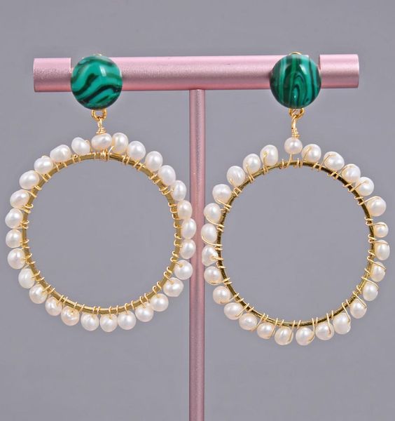 guaiguai jewelry green malachite gold color big circle hoop stud earrings handmade for women real gems stone lady fashion jewellry4588270, Silver
guaiguai jewelry green malachite gold color big circle hoop stud earrings handmade for women real gems stone lady fashion jewellry4588270, Silver