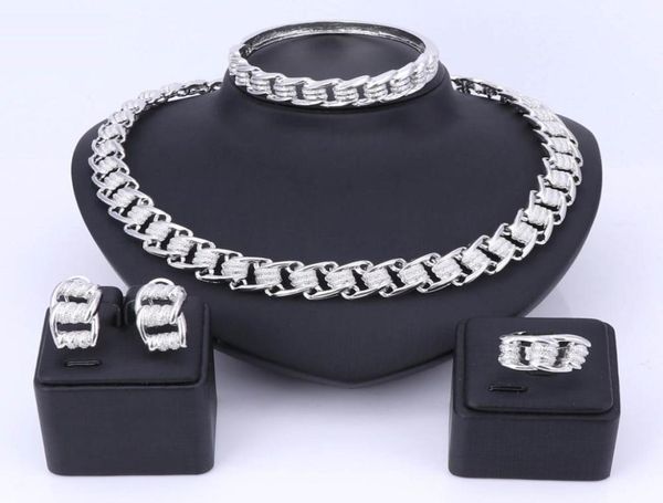 african beads dubai gold color chain earrings bracelet ring set luxury elegant necklace jewelry sets for wedding party gift5733673, Slivery;golden
african beads dubai gold color chain earrings bracelet ring set luxury elegant necklace jewelry sets for wedding party gift5733673, Slivery;golden