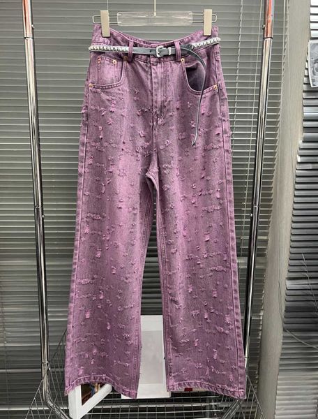 fashion purple jeans women straight leg pant cool street style distressed embroidery pockets leather belt straight-legged pants designer jea, Blue
fashion purple jeans women straight leg pant cool street style distressed embroidery pockets leather belt straight-legged pants designer jea, Blue