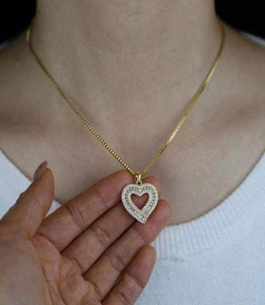 valentines day gift 4110cm box chain micro pave baguette cz heart shaped pendant iced out bling jewelry necklace for women chains7715435, Silver
valentines day gift 4110cm box chain micro pave baguette cz heart shaped pendant iced out bling jewelry necklace for women chains7715435, Silver