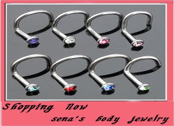 18 gauge nose stud with gem nose ring body jewelry body piercing jewelry mixing color4992884, Silver
18 gauge nose stud with gem nose ring body jewelry body piercing jewelry mixing color4992884, Silver