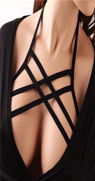 

womens goth body harness lingerie bondage bra black elastic strappy cage bustier fetish burlesque dance dress ravewear3034739, Black;white