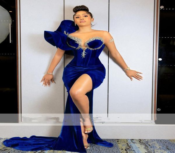 royal blue velvet mermaid evening dresses with sheer neck ruffles cap sleeves beaded side split prom dress custom made dinner birt3354768, Black
royal blue velvet mermaid evening dresses with sheer neck ruffles cap sleeves beaded side split prom dress custom made dinner birt3354768, Black