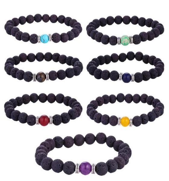 8mm natural lava rock beaded bracelets essential oil diffuser stone 7 chakra charm wrap bangle for women men diy aromatherapy jewe6401270, Black
8mm natural lava rock beaded bracelets essential oil diffuser stone 7 chakra charm wrap bangle for women men diy aromatherapy jewe6401270, Black