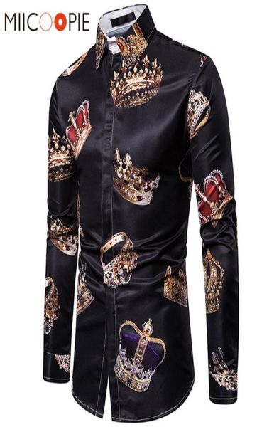 royal crown print black shirt men luxury casual camisas hombre manga larga business formal slim mens dress shirts y202001695, White;black
royal crown print black shirt men luxury casual camisas hombre manga larga business formal slim mens dress shirts y202001695, White;black
