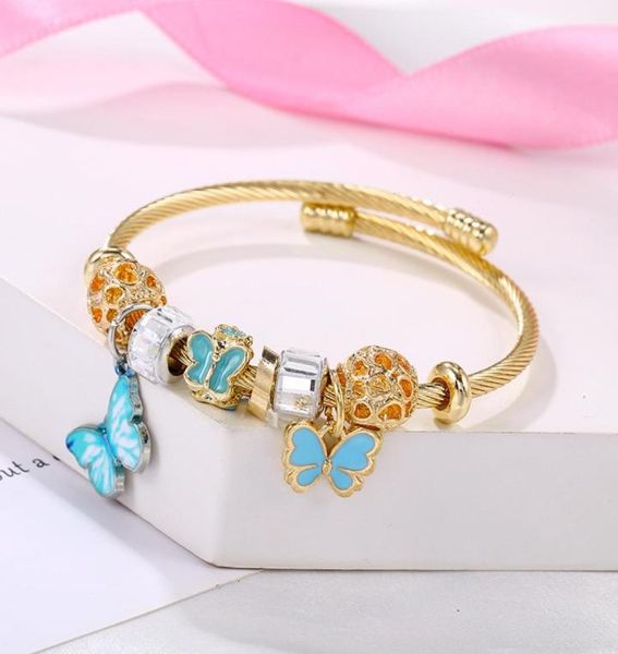 fashion butterfly pendant charm bangle beautiful girl jewelry gradients bracelets bead charms diy gift4600120, Golden;silver
fashion butterfly pendant charm bangle beautiful girl jewelry gradients bracelets bead charms diy gift4600120, Golden;silver