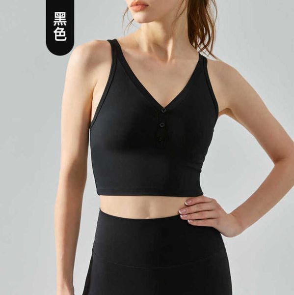 designer lulus bras lulu's same v-neck button sports vest style yoga cross back yoga fitness suit lululemens women, White
designer lulus bras lulu's same v-neck button sports vest style yoga cross back yoga fitness suit lululemens women, White