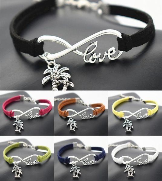 fashion summer beach vintage plant antique infinity love double coconut palm tree charm leather bracelets gifts jewelry3130921, Golden;silver
fashion summer beach vintage plant antique infinity love double coconut palm tree charm leather bracelets gifts jewelry3130921, Golden;silver