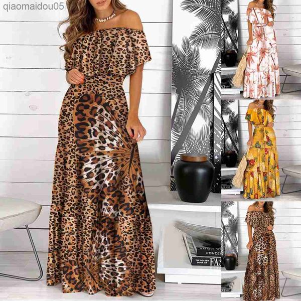 women long dress 2022 summer pregnant woman one shoulder leopard print dress maternity casual elegant strapless vestidos l230712, White
women long dress 2022 summer pregnant woman one shoulder leopard print dress maternity casual elegant strapless vestidos l230712, White