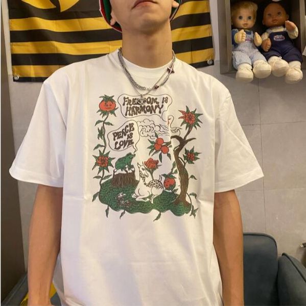 white oversized cotton men's t shirts street print hip hop tees summer clothing casual streetwear short sleeve tee, Black;brown
white oversized cotton men's t shirts street print hip hop tees summer clothing casual streetwear short sleeve tee, Black;brown