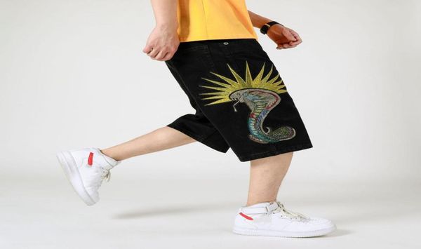mens hiphop denim baggy fit jeans designer loose snake embroidery big size black shorts male5733050, Blue
mens hiphop denim baggy fit jeans designer loose snake embroidery big size black shorts male5733050, Blue