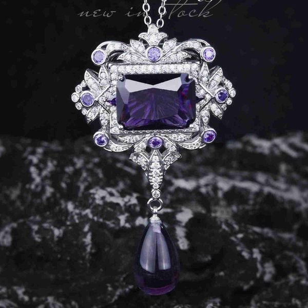 pendant necklaces 2023 elegant french vintage elegant colored treasure water drop necklace 925 silver amethyst pendant necklace short choker
pendant necklaces 2023 elegant french vintage elegant colored treasure water drop necklace 925 silver amethyst pendant necklace short choker