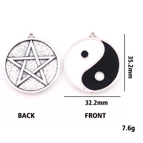 doublesided yin yang pentacle reversible pendant double colour pentagram religious jewelry for men and women2173366, Silver
doublesided yin yang pentacle reversible pendant double colour pentagram religious jewelry for men and women2173366, Silver