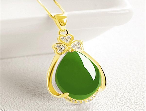 crystal womens necklaces pendant natural green natural gold silver plated5080111
crystal womens necklaces pendant natural green natural gold silver plated5080111