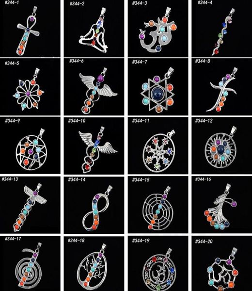 whole 22 mix style natural crystal gemstone pendant seven chakra religious pendant alloy inlaid gemstone pendant 0123975266, Silver
whole 22 mix style natural crystal gemstone pendant seven chakra religious pendant alloy inlaid gemstone pendant 0123975266, Silver