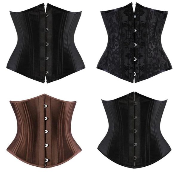 women black corset 12pcs steel boned satin underbust padded laceup bodyshapers waist train corset slim body shaperwear plus s3316900, Black;white
women black corset 12pcs steel boned satin underbust padded laceup bodyshapers waist train corset slim body shaperwear plus s3316900, Black;white