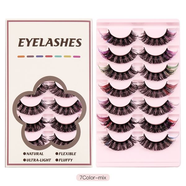 hand made reusable colorful false eyelashes with color thick natural fluffy colored lashes extensions fliexible full strip lashes
hand made reusable colorful false eyelashes with color thick natural fluffy colored lashes extensions fliexible full strip lashes