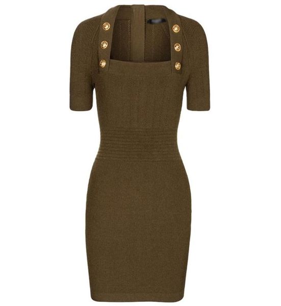 designer women runway dresses square neck short sleeve double breasted sheath slim long knitted milan dress e428771399, Black
designer women runway dresses square neck short sleeve double breasted sheath slim long knitted milan dress e428771399, Black