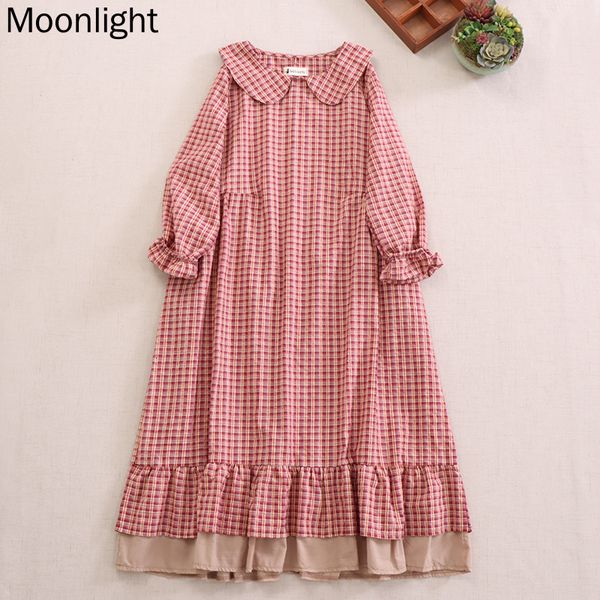 urban dresses mori girl plaid peter pan collar long sleeve dress for women autumn japan sweet cotton loose casual female vestidos 230711, White;black
urban dresses mori girl plaid peter pan collar long sleeve dress for women autumn japan sweet cotton loose casual female vestidos 230711, White;black
