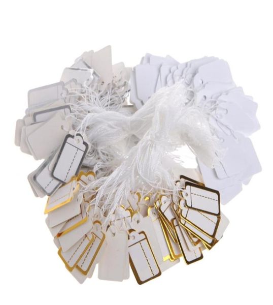 100pcs paper jewelry tags strung pricing tag with string gold and silver store accessories necessity lable tag paper2823624, Black;white
100pcs paper jewelry tags strung pricing tag with string gold and silver store accessories necessity lable tag paper2823624, Black;white