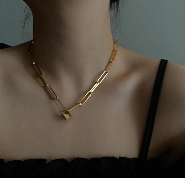 pendant necklaces aomu fashion vintage distressed metal lock pin chain hollow necklace clavicle choker for women personality jewel6477324, Silver
pendant necklaces aomu fashion vintage distressed metal lock pin chain hollow necklace clavicle choker for women personality jewel6477324, Silver