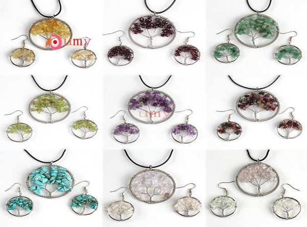 whole 10sets multi style quartz chakra gravel tree of life wire wrap leather chain pendant necklace hook earrings7669712, Silver
whole 10sets multi style quartz chakra gravel tree of life wire wrap leather chain pendant necklace hook earrings7669712, Silver