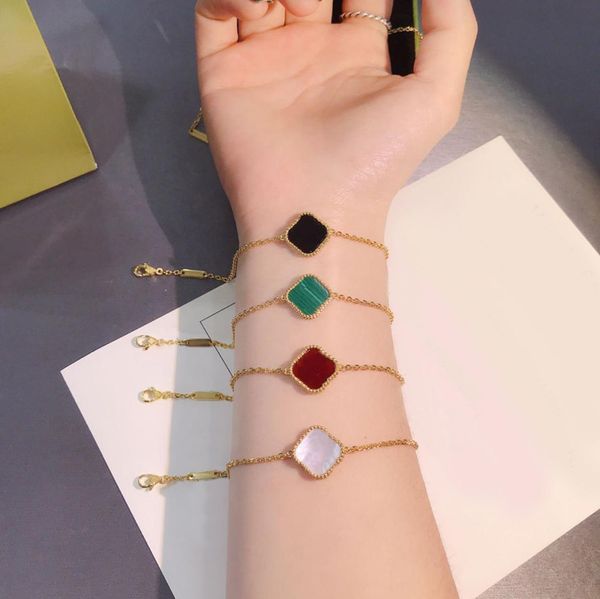 elegant bracelet bangle chain wedding bracelets women mini one clover stone design jewelry1425336, Black
elegant bracelet bangle chain wedding bracelets women mini one clover stone design jewelry1425336, Black