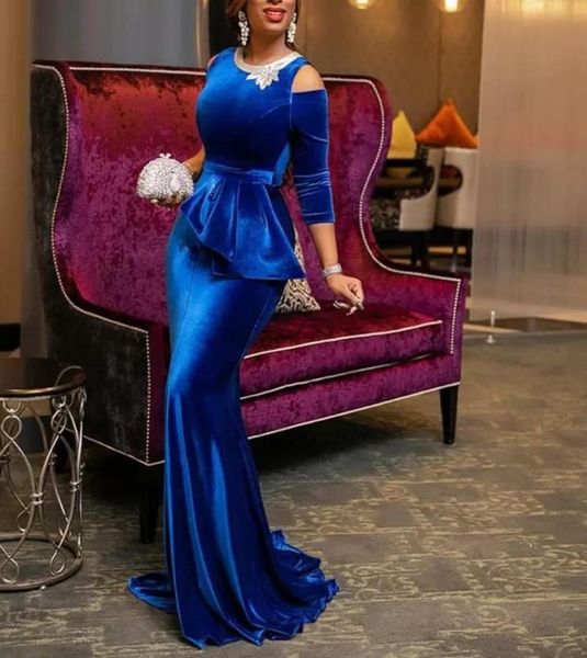 blue velvet long sleeves mermaid evening dresses jewel neck peplum prom gowns plus size sweep train formal dress6049525, Black;red
blue velvet long sleeves mermaid evening dresses jewel neck peplum prom gowns plus size sweep train formal dress6049525, Black;red