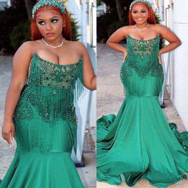 2023 aso ebi hunter green mermaid prom dress beaded crystals evening formal party second reception birthday engagement gowns dresses robe de, Black
2023 aso ebi hunter green mermaid prom dress beaded crystals evening formal party second reception birthday engagement gowns dresses robe de, Black