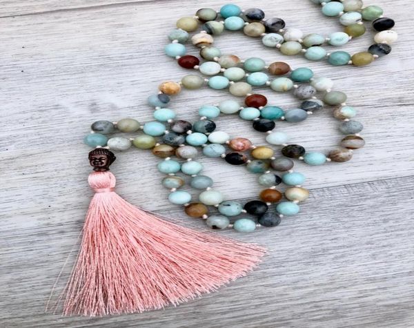 108 mala bead necklace amazonite buddha necklace hand knotted prayer yoga jewelry tassel necklaces meditation mala necklaces3150627, Silver
108 mala bead necklace amazonite buddha necklace hand knotted prayer yoga jewelry tassel necklaces meditation mala necklaces3150627, Silver