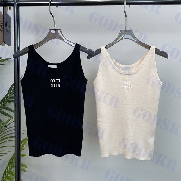 womens camisoles letter embroidery t shirt jacquard knit tanks original quality tees ladies clothing, Black;white
womens camisoles letter embroidery t shirt jacquard knit tanks original quality tees ladies clothing, Black;white
