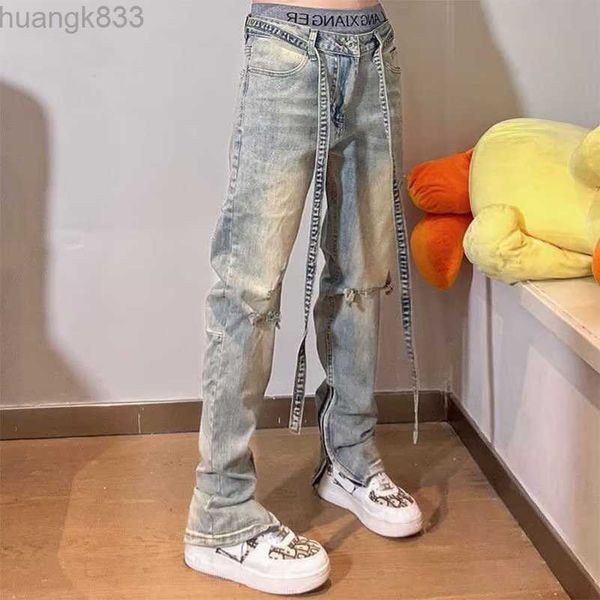 jeans for men2022 spring and autumn new high street jeans men's fashion brand straight barrel washed old slim fit strap pants, Blue
jeans for men2022 spring and autumn new high street jeans men's fashion brand straight barrel washed old slim fit strap pants, Blue