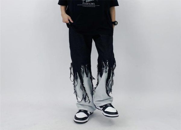 men039s jeans men high street hip hop contrast color tassel loose korean fashion clothing y2k pants loosemen039s1491256, Blue
men039s jeans men high street hip hop contrast color tassel loose korean fashion clothing y2k pants loosemen039s1491256, Blue