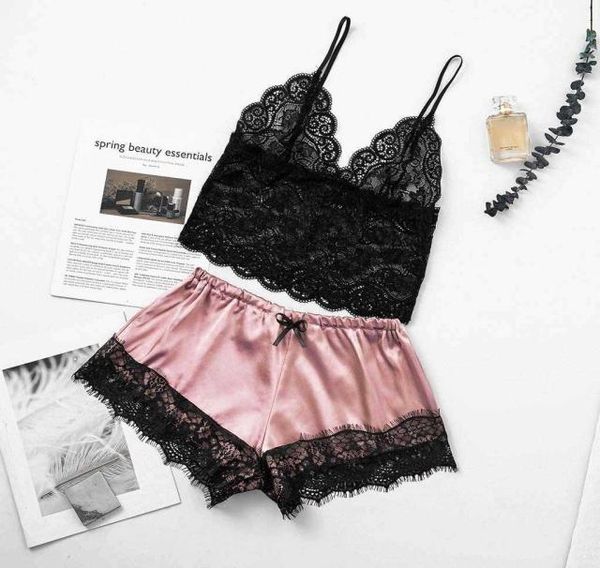 lingerie pajama set black lace 6 color sxxxl sizes summer deep v neck sleeveless pajamas for women pyjama pour femme q07067588496, Black;red
lingerie pajama set black lace 6 color sxxxl sizes summer deep v neck sleeveless pajamas for women pyjama pour femme q07067588496, Black;red