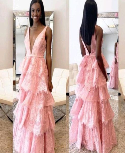 charming vneck aline pink lace layers skirt long prom dress open back girls occasion party dress8429200, Black
charming vneck aline pink lace layers skirt long prom dress open back girls occasion party dress8429200, Black