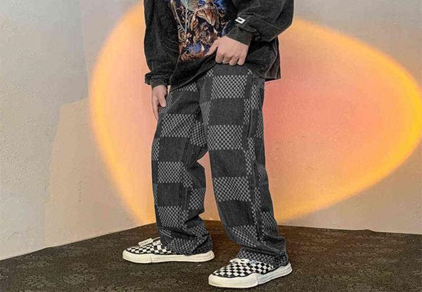 new men039s jeans loose comfortable tapered ankle length jeans retro jacquard plaid denim pants male straightleg casual trous4593006, Blue
new men039s jeans loose comfortable tapered ankle length jeans retro jacquard plaid denim pants male straightleg casual trous4593006, Blue