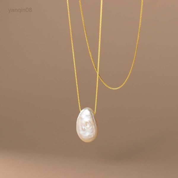 pendant necklaces elegant authentic 925 sterling silver irregular baroque pearl pendant necklace jewelry c-d9413 hkd230712
pendant necklaces elegant authentic 925 sterling silver irregular baroque pearl pendant necklace jewelry c-d9413 hkd230712