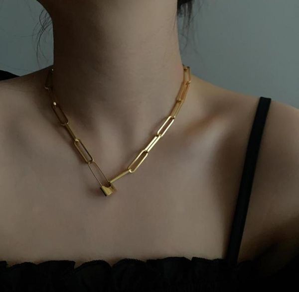 pendant necklaces aomu fashion vintage distressed metal lock pin chain hollow necklace clavicle choker for women personality jewel7976421, Silver
pendant necklaces aomu fashion vintage distressed metal lock pin chain hollow necklace clavicle choker for women personality jewel7976421, Silver