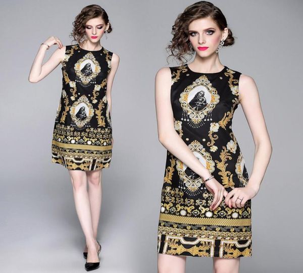 new 2020 summer runway floral baroque printed round crew neck sleeveless women ladies casual luxury aline mini vest shift dr2328540, Black;gray
new 2020 summer runway floral baroque printed round crew neck sleeveless women ladies casual luxury aline mini vest shift dr2328540, Black;gray