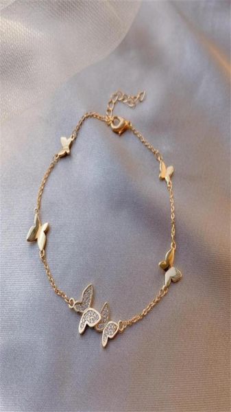 birthday gift ins cute butterfly girls bracelet fashion personality wedding chain for bride personality women bracelets accessorie3132839, Golden;silver
birthday gift ins cute butterfly girls bracelet fashion personality wedding chain for bride personality women bracelets accessorie3132839, Golden;silver