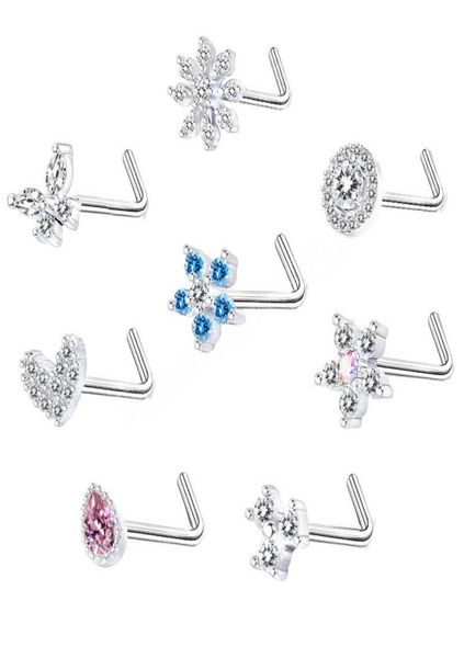 flower butterfly zircon nose stud ring stainless steel screw nariz bone piercing prong punk earring for women body jewelry8769678, Silver
flower butterfly zircon nose stud ring stainless steel screw nariz bone piercing prong punk earring for women body jewelry8769678, Silver