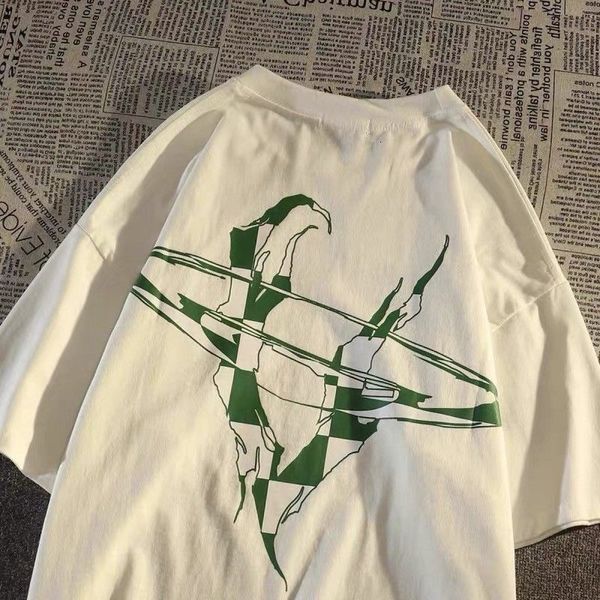 women's tshirt american cotton dark retro short sleeve tshirt for men and women couples fashion cartoon print loose versatile casual 23, White
women's tshirt american cotton dark retro short sleeve tshirt for men and women couples fashion cartoon print loose versatile casual 23, White