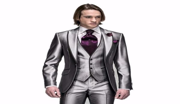 2018 classic mens wedding suits custom made peak lapel men suits shiny sliver groom tuxedos groomsmen party suits jacketpantsv8932324, Black;gray
2018 classic mens wedding suits custom made peak lapel men suits shiny sliver groom tuxedos groomsmen party suits jacketpantsv8932324, Black;gray