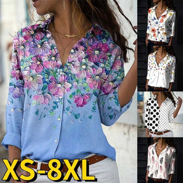 women's blouses shirts 2022 new autumn winter women's button blouse retro v-neck everyday street elegant floral print long sleeve, White
women's blouses shirts 2022 new autumn winter women's button blouse retro v-neck everyday street elegant floral print long sleeve, White