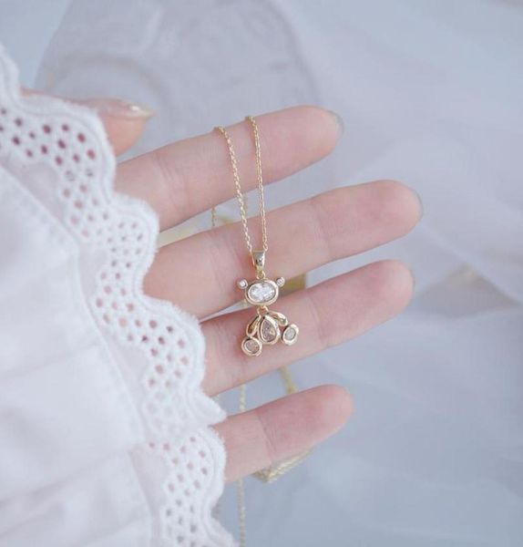 design exquisite movable bear women necklace 14k real gold elegant zircon birthday gift jewelry brincos chains7707671, Silver
design exquisite movable bear women necklace 14k real gold elegant zircon birthday gift jewelry brincos chains7707671, Silver
