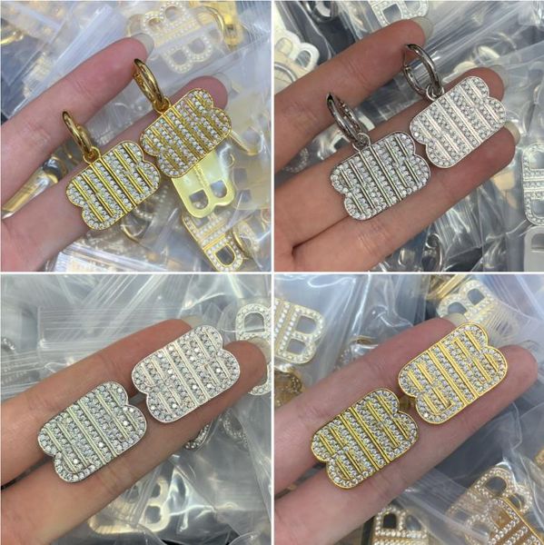 new designed full diamond double b letter thick necklace earrings copper 18k gold plated luxury fashion earring designer jewelry er670, Golden;silver
new designed full diamond double b letter thick necklace earrings copper 18k gold plated luxury fashion earring designer jewelry er670, Golden;silver