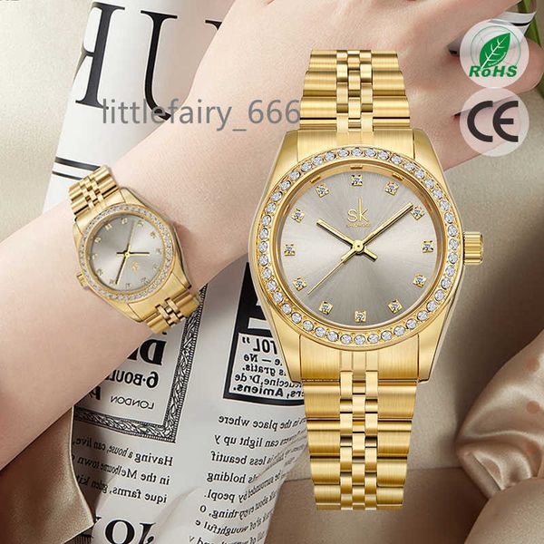 shengke gold plated watch sk luxury woman watches diamond iced out stainless steel band quartz watch for woman, Slivery;golden
shengke gold plated watch sk luxury woman watches diamond iced out stainless steel band quartz watch for woman, Slivery;golden
