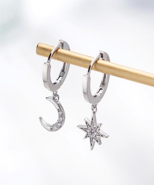 star moon asymmetrical 925 sterling silver cubic zirconia hoop earrings for women fashion cz circle ear ring earings jewelry9968698, Golden;silver
star moon asymmetrical 925 sterling silver cubic zirconia hoop earrings for women fashion cz circle ear ring earings jewelry9968698, Golden;silver